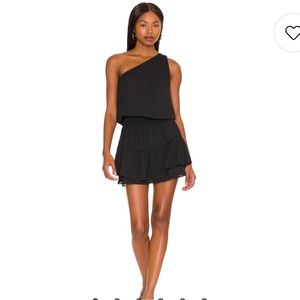 Krisa - one shoulder ruffle dress. Black Size XS. Worn once